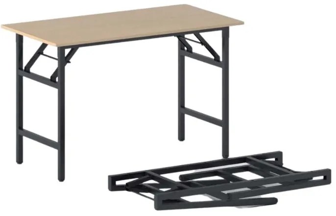 Konferenčný stôl FAST READY, 120x60 cm, čierna podnož, buk