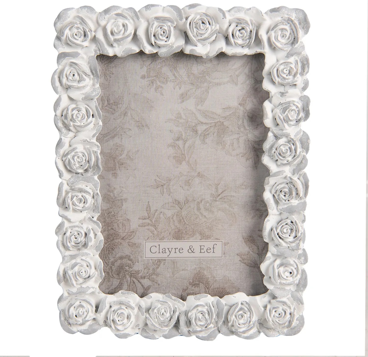 Vintage fotorámček s ružičkami - 15 * 2 * 20 cm / 12 * 16 cm