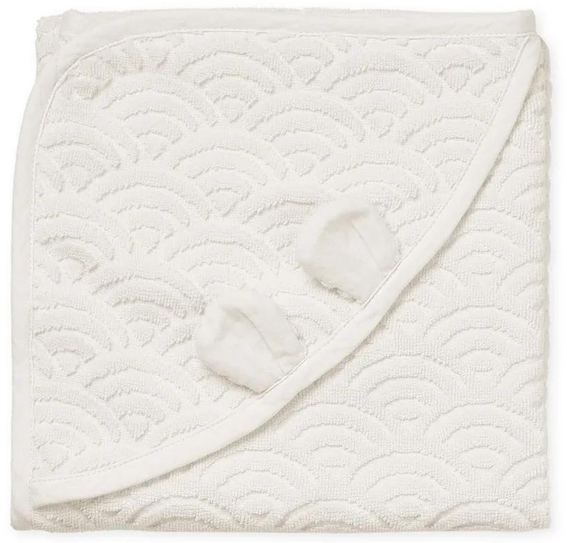 Cam Cam ApS Detská osuška s kapucou Ears Off-White