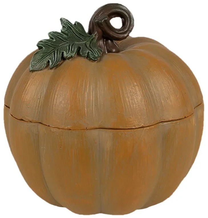 Oranžová dekorácia dóza tekvica Pumpkins - 10*8*10 cm Oranžová dekorácia dóza tekvica Pumpkins - 10*8*10 cm