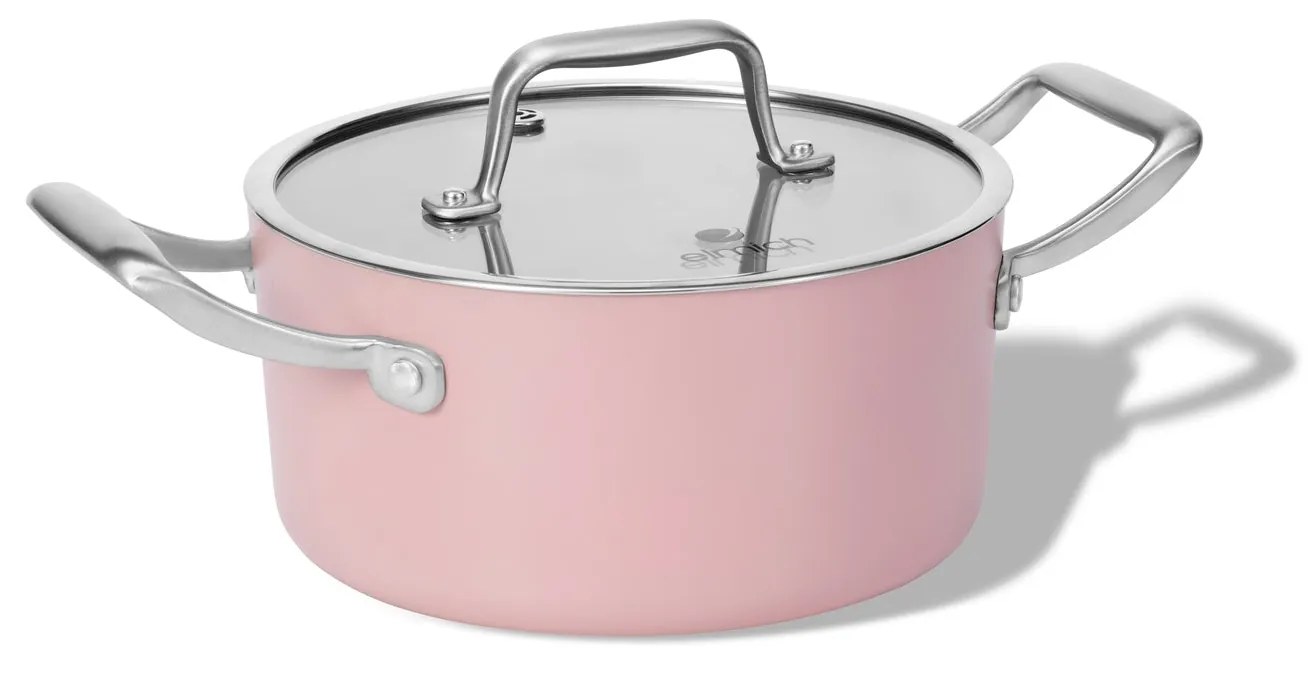 Elmich Nepriľnavý keramický hrniec Vital Ø 18 cm (2.5L) - ružová