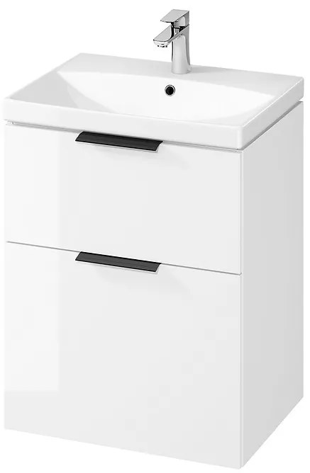 Cersanit City, kúpeľňová skrinka s umývadlom 60x45x77,5 cm, biela lesklá, S801-422