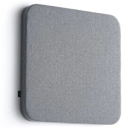 Akustický panel POLY, s oblými rohami, 600x600x56 mm, nástenný, svetlošedá