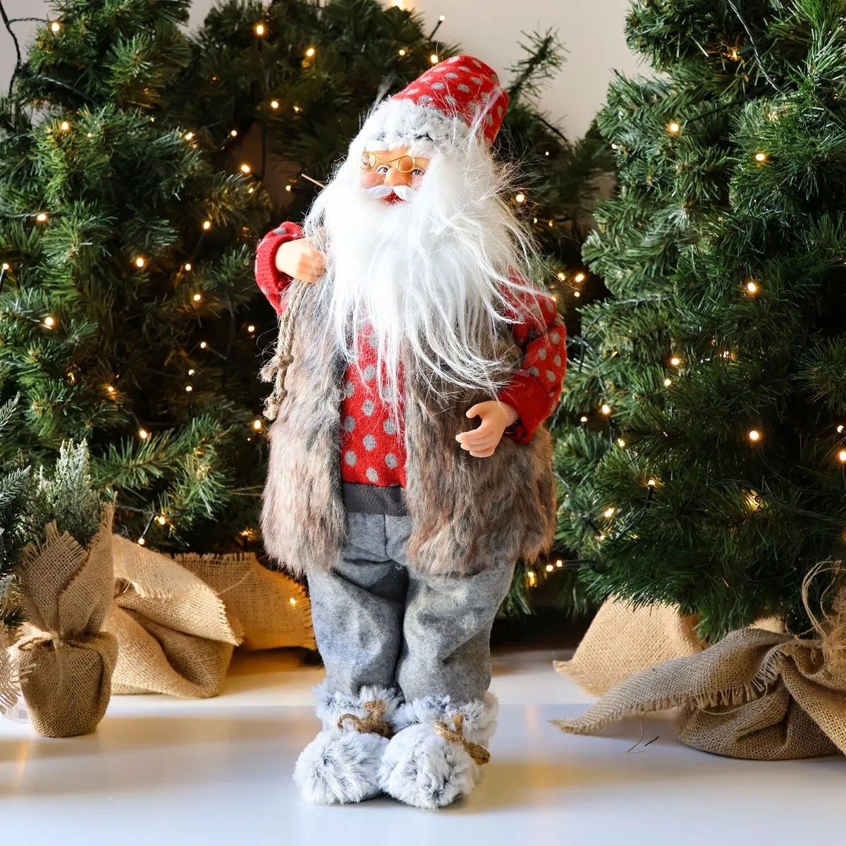 Vianočná dekorácia Santa Claus, 58 cm, červená