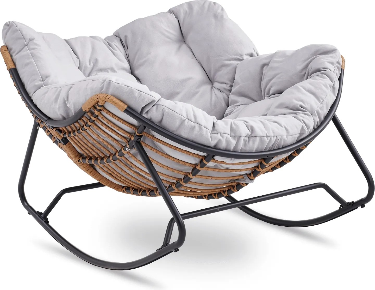 PROXIMA.store - Dizajnové hojdacie záhradné kreslo ELTON FARBA: sivá