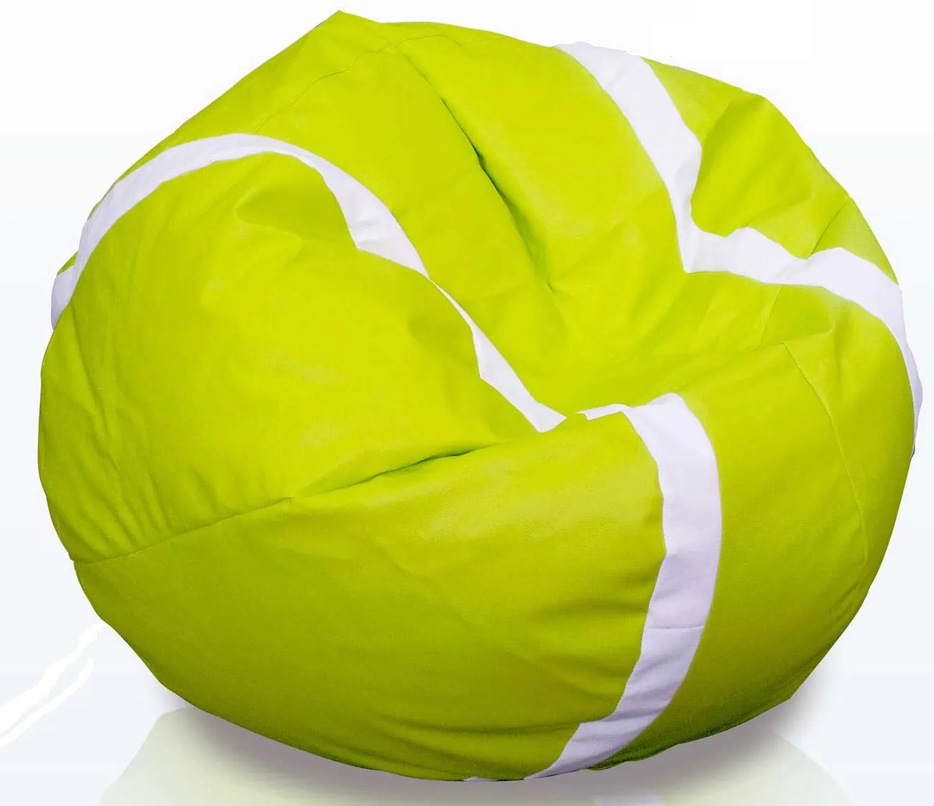 Sedací vak INTERMEDIC SK Tenis Ball, Ekokoža, 400l Farba: E16 - Zelená olivová svetlá (Ekokoža)