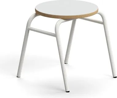 Stolička ALTUS, výška 380 mm, biela/šedá