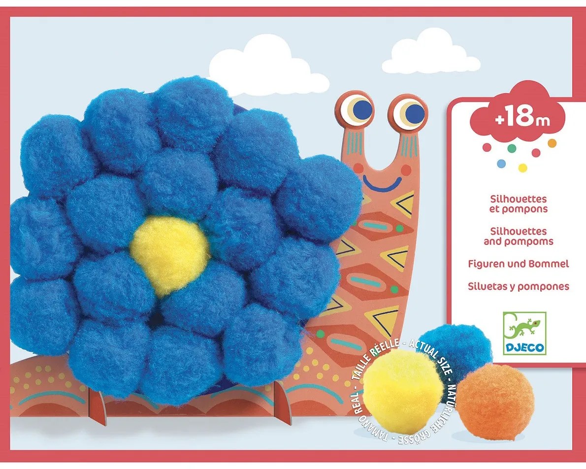 Výtvarná hra - koláž z veľkých brmbolcov