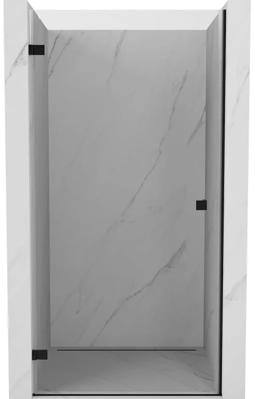 Mexen, Mexen Lunar-B Otočné ľavé sprchové dvere 60 cm, transparentné, čierne - 832-060-000-70-00-L