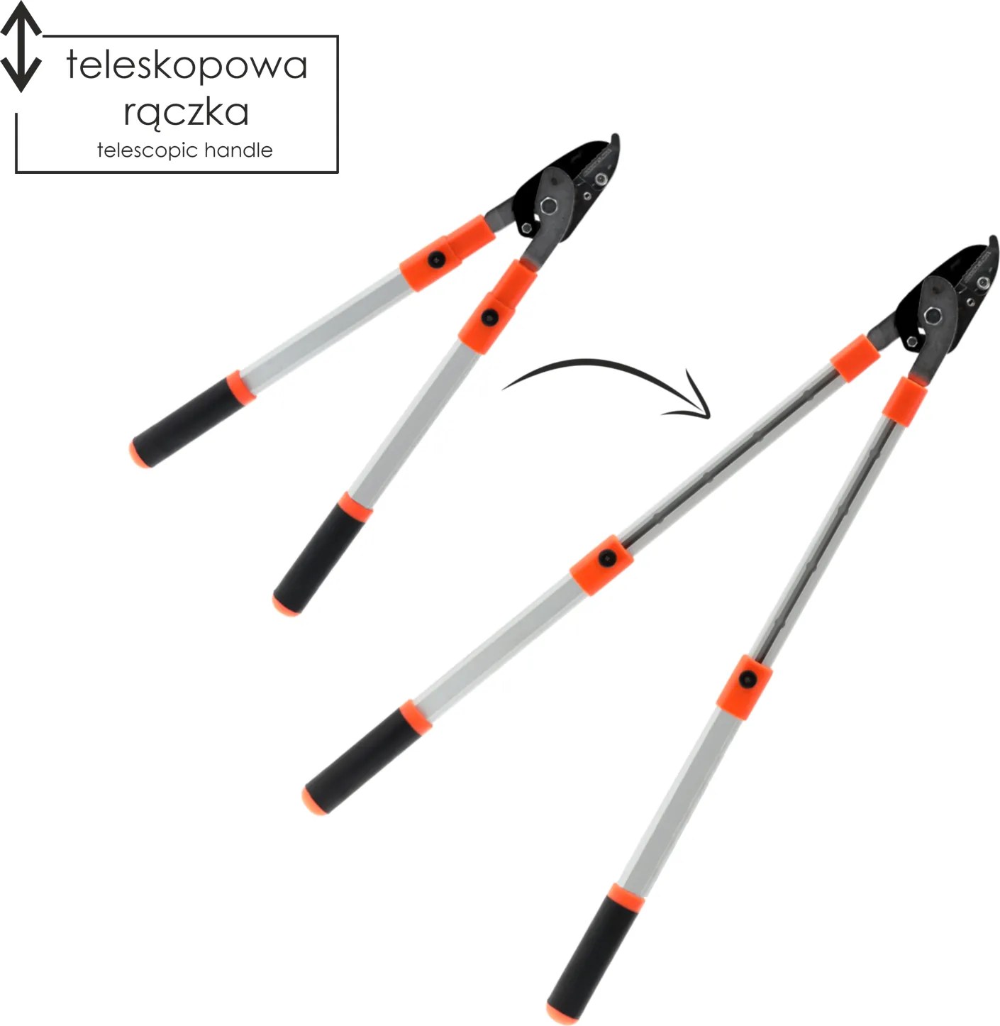 Garden Line TELESKOPICKÉ RUČNÉ ZÁHRADNÉ NOŽNICE 64 – 98 CM