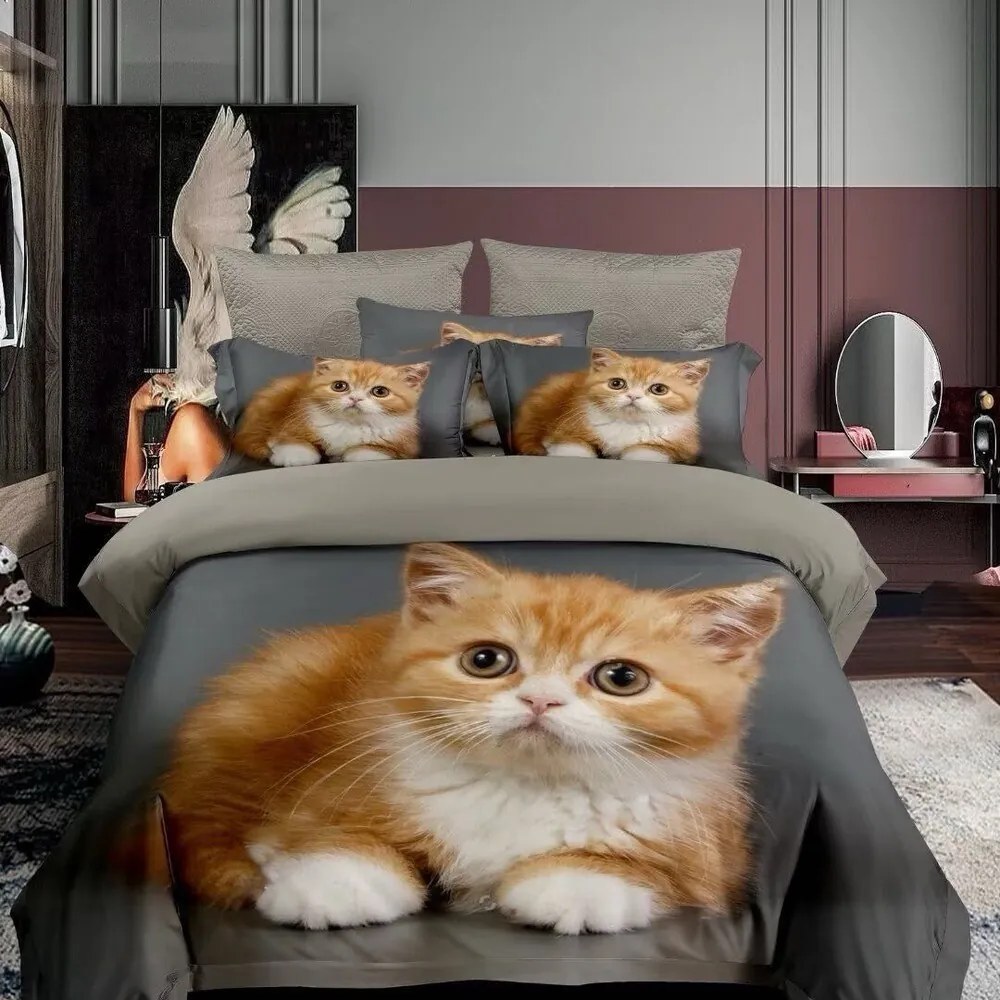 Obliečky KITTY CUTE 3-dielna sada 140x200 cm