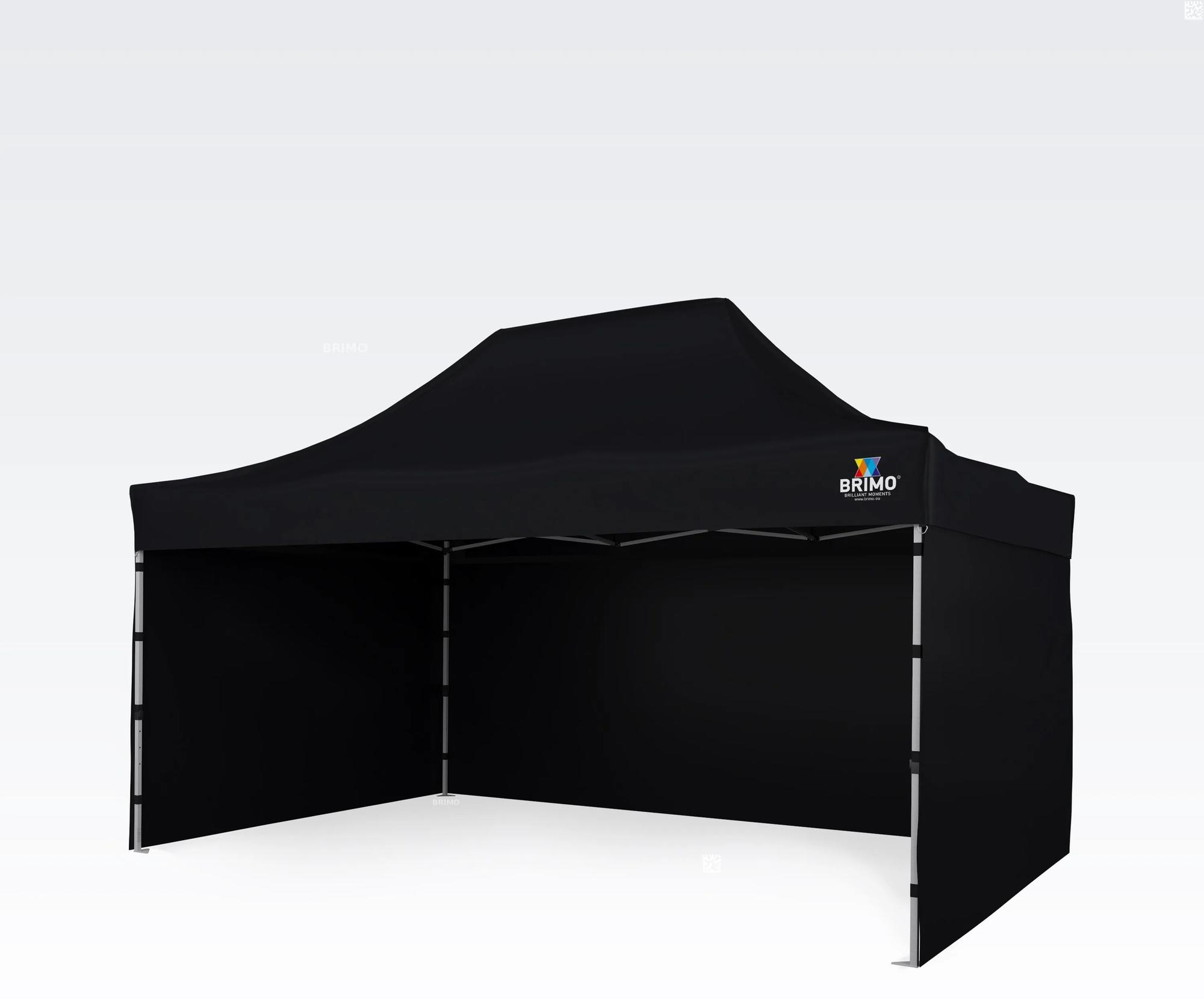 BRIMO Záhradný stan 3x4,5m - s 3 stenami - Čierna 10