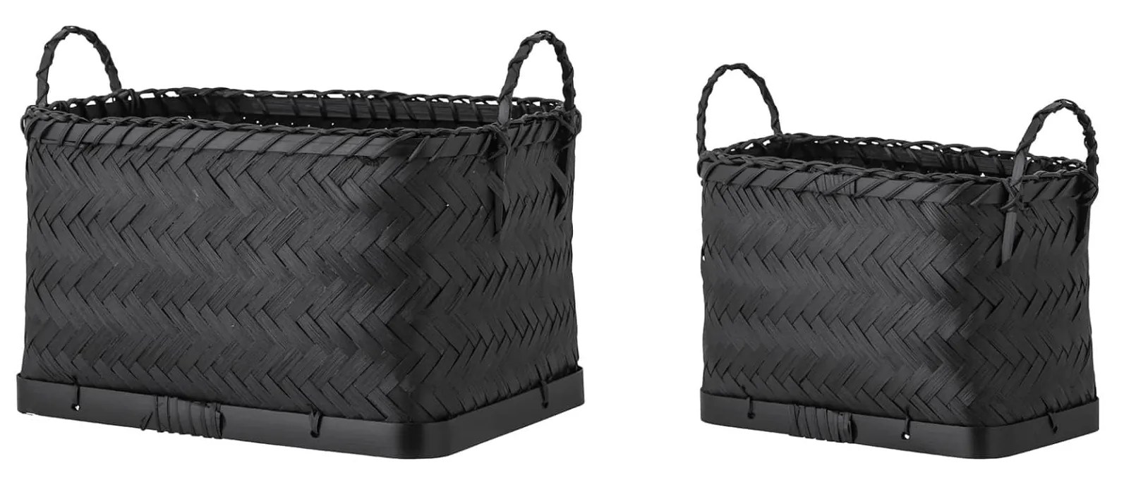 Bloomingville Úložný kôš Carmil Black Seagrass Menší