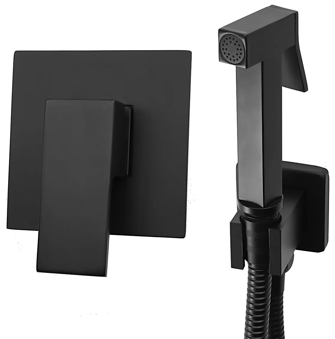 Gamma Caro, podomietková bidetová batéria, čierna matná, GMA-BCBP-BK