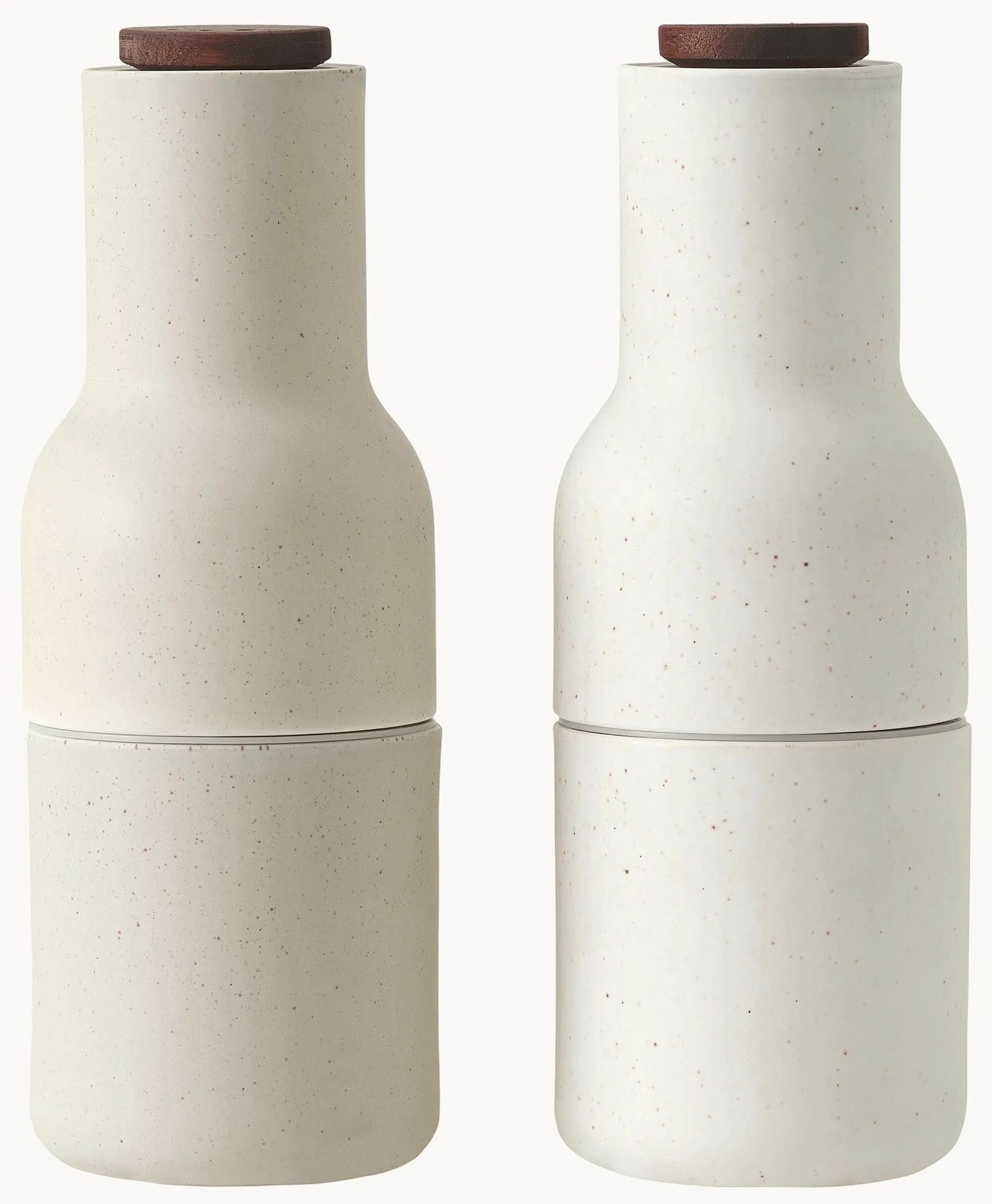 Mlynčeky na soľ a korenie's vrchnákmi z orechového dreva Bottle Grinder, 2 ks