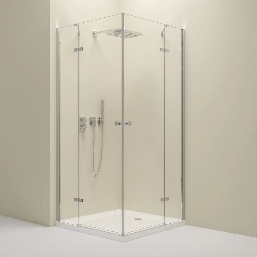 Erga Bern Double, sprchový kút s 2-krídlovými dverami 100(dvere) x 120(dvere) x 195 cm, 6mm číre sklo, chrómový profil, ERG-V02-BERN-D100D120-CL-CR
