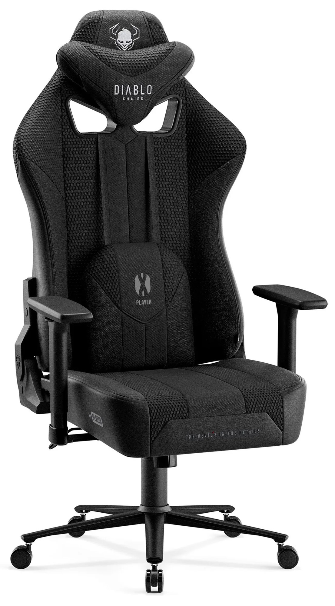 Látkové herné kreslo Diablo X-Player 2.0 King Size, čierne
