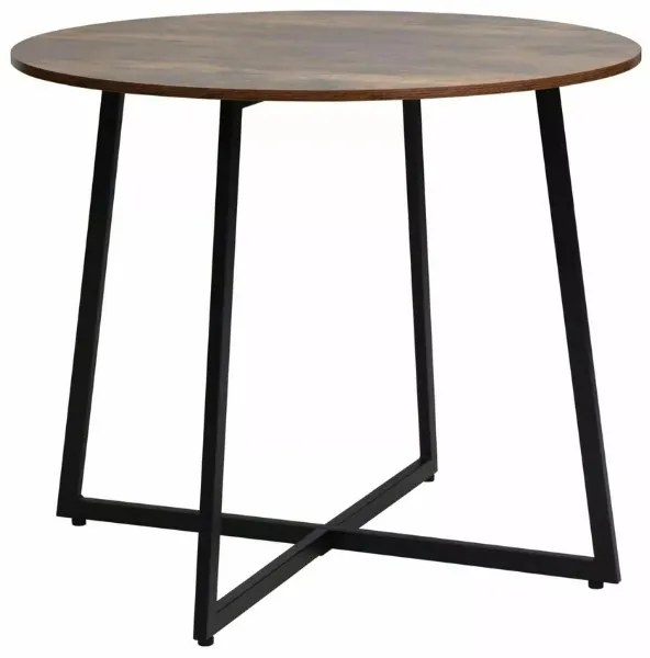 Okrúhly jedálenský stôl LUNA 90 cm, rustikálne hnedá