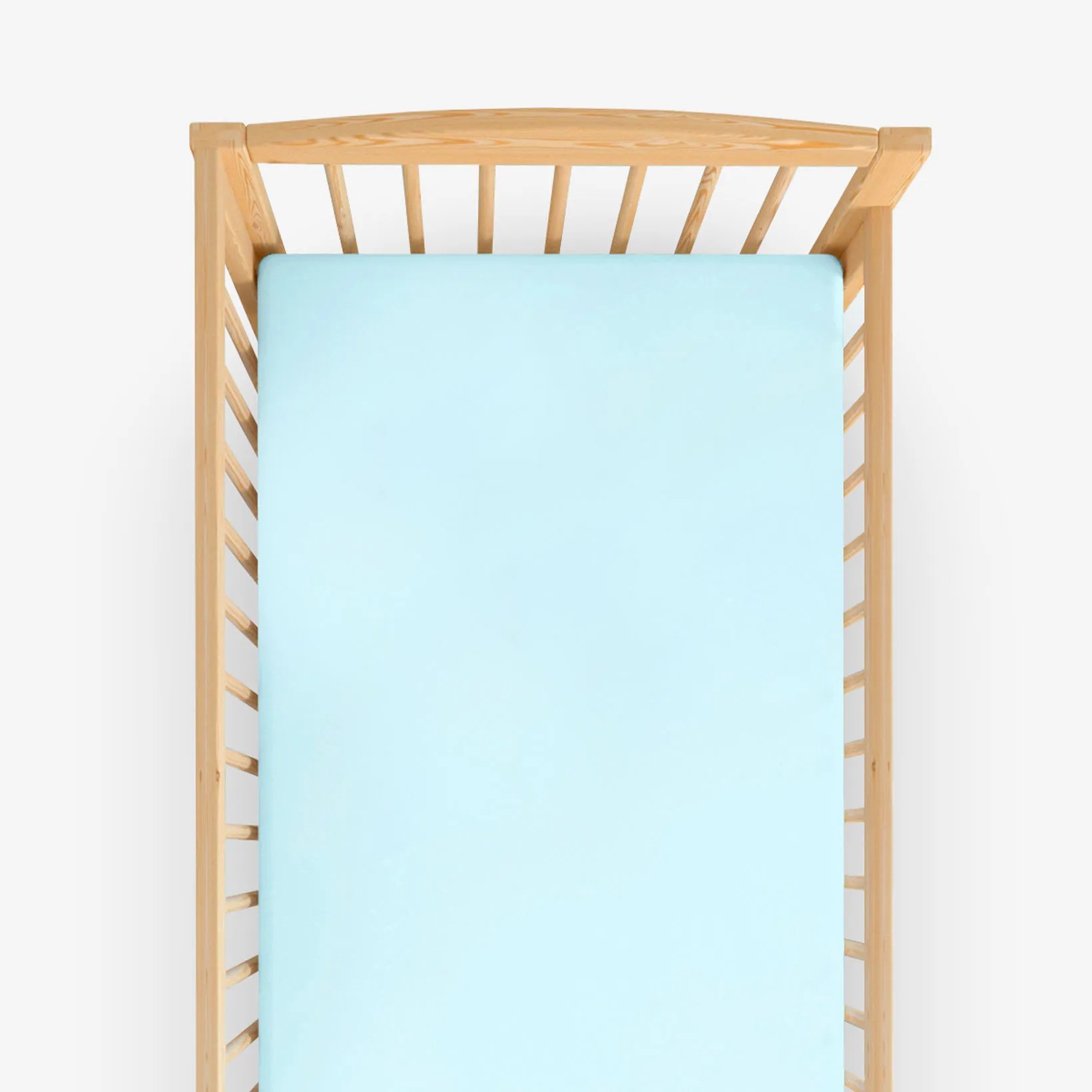 Goldea bavlnená plachta do detskej postieľky - nebesky modrá 60 x 120 cm