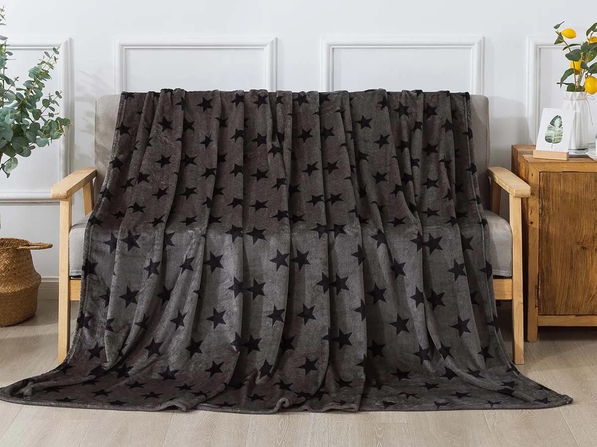 XPOSE® Mikroplyšová deka TARA - sivá 200x220 cm