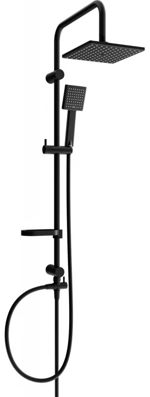 Mexen sprchový set X45 s hornou hlavicou 20x20 cm, čierna, 798454591-70