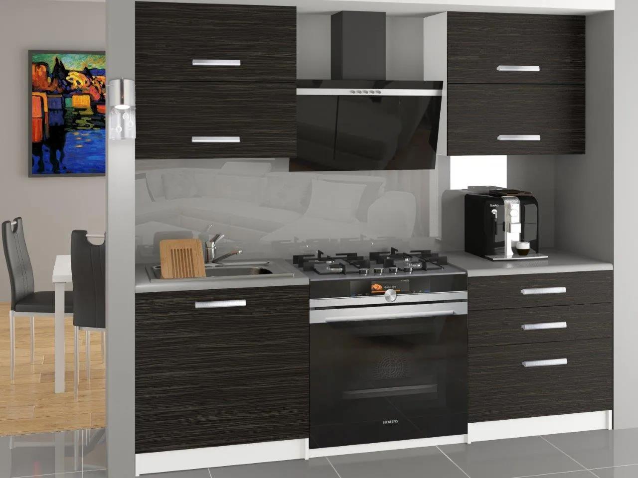 Kuchynská linka Belini 120 cm eben kráľovský s pracovnou doskou Eleganta TOR ELEGANTA/2/WT/HK/0/T