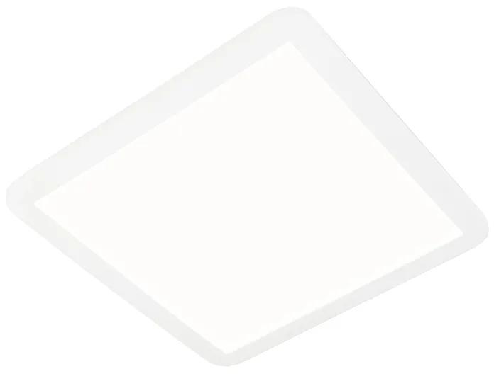 Stropné svietidlo biele 40 cm štvorcové vrátane LED 3-stupňový stmievač IP44 - Steve