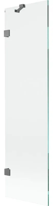 Mexen, Mexen Lunar 1-krídlová vaňová zástena 50 x 150 cm, transparentná, pištoľový kov - 897-050-000-95-00