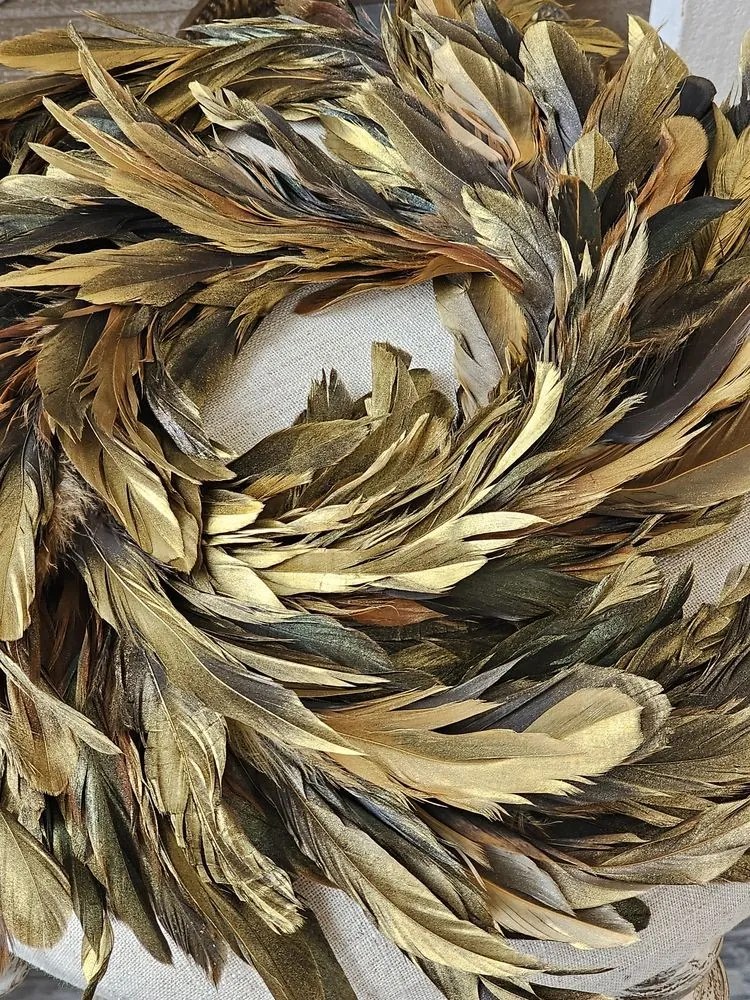 Dekorácia girlanda zo zlatých pierok Goddy - 15*150 cm