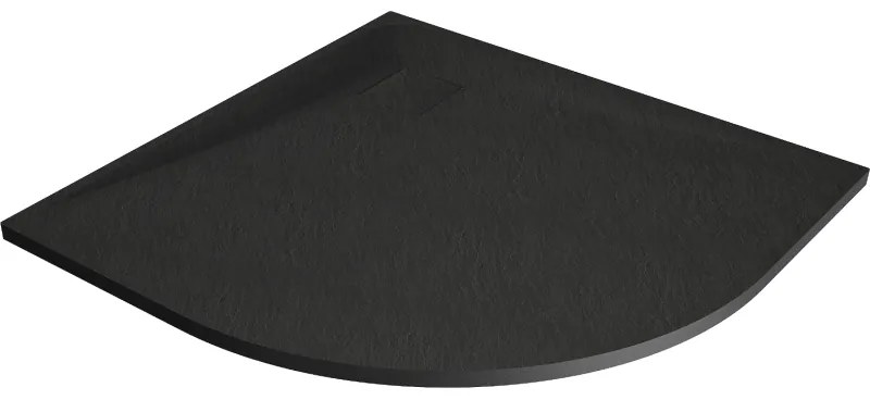 Mexen Bert, SMC štvrťkruhová sprchová vanička 80 x 80 cm, čierna, 4KR708080