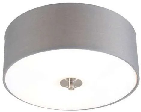 Rustikálne stropné svietidlo sivé 30 cm - Drum
