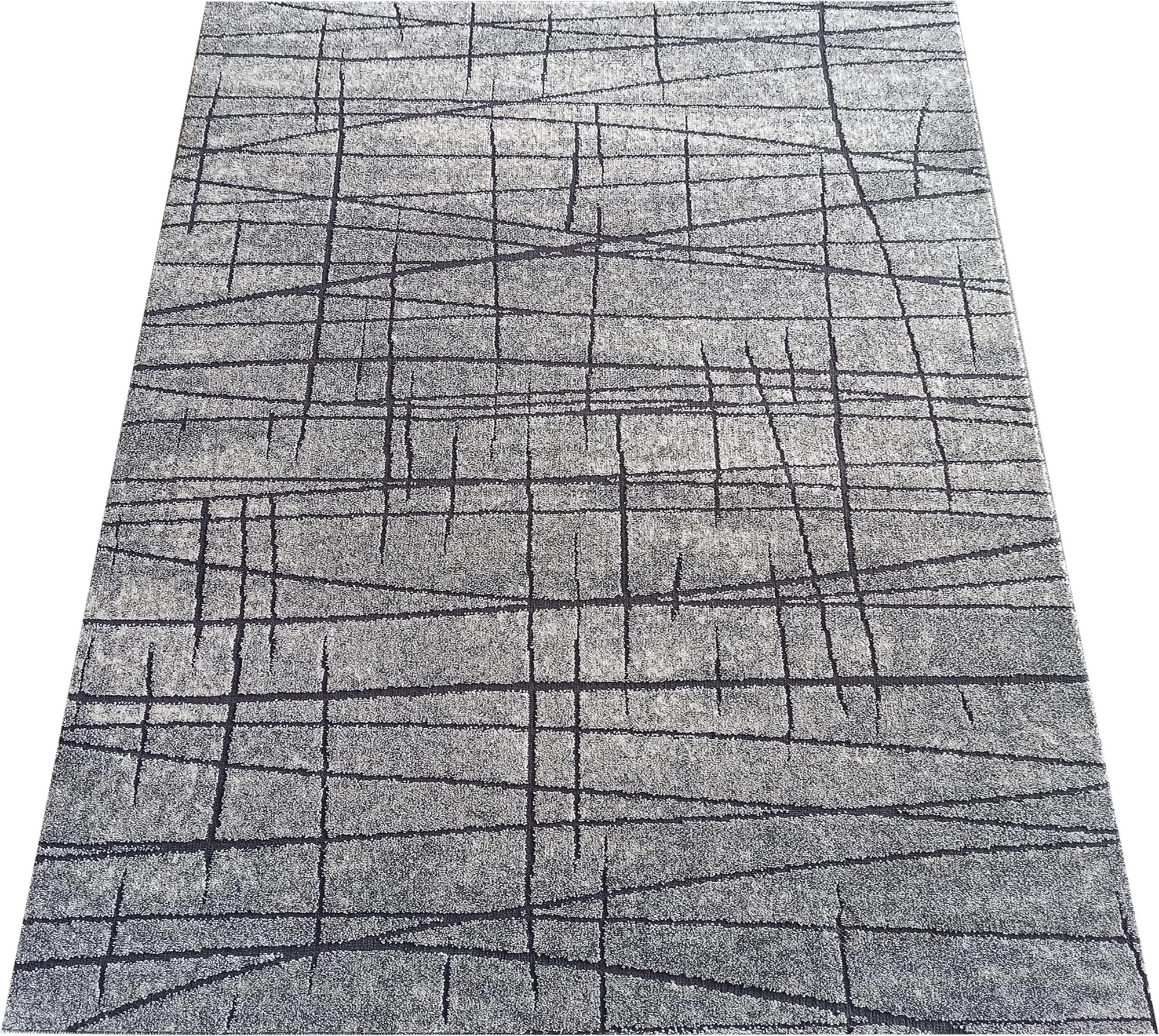 DY Sivý vzorovaný koberec Enigma 08 Rozmer: 120x170 cm