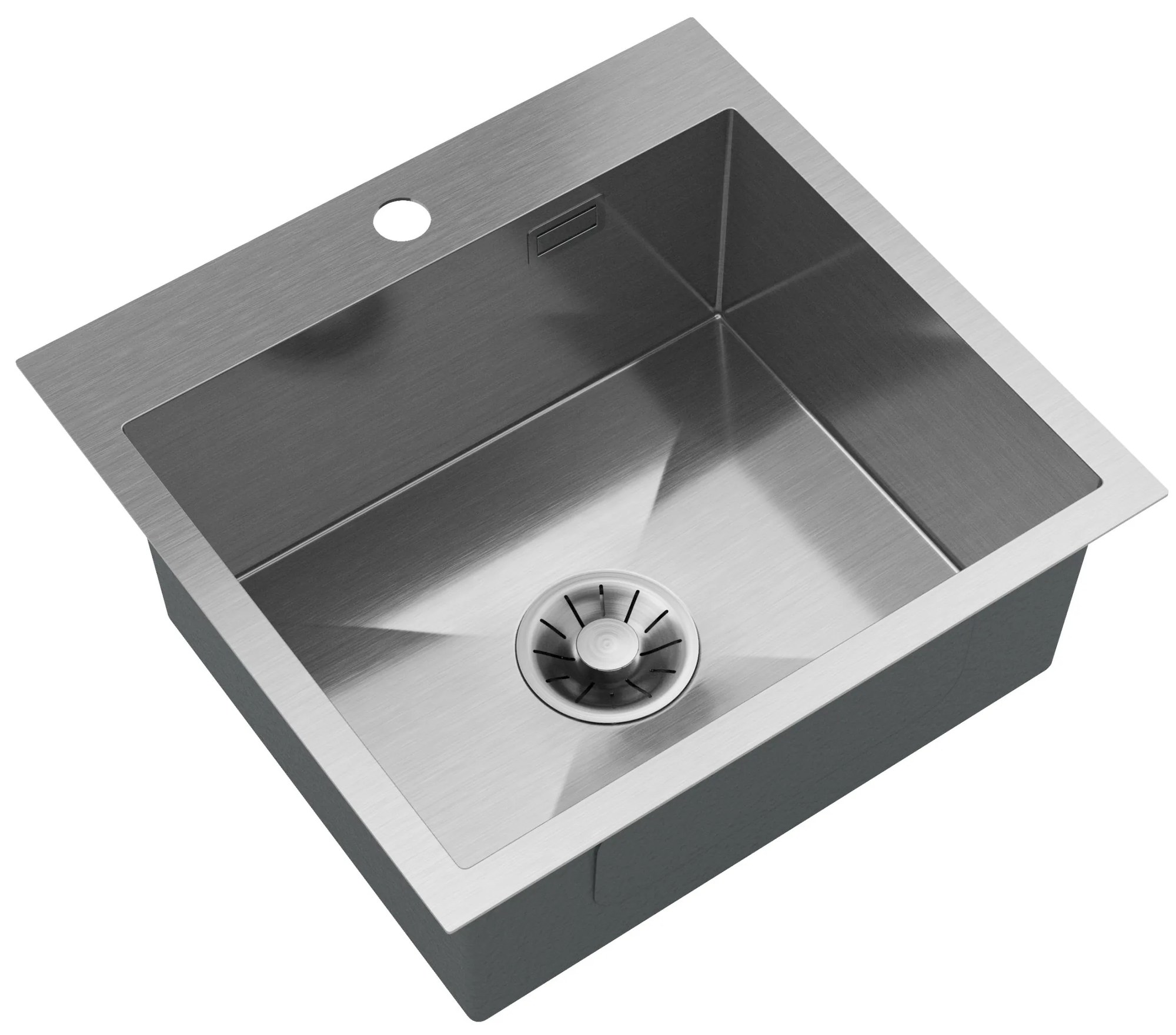 Gamma Gamma, 1-komorový oceľový drez 480x450x210 mm, brúsená oceľ, GMA-S4845-CH