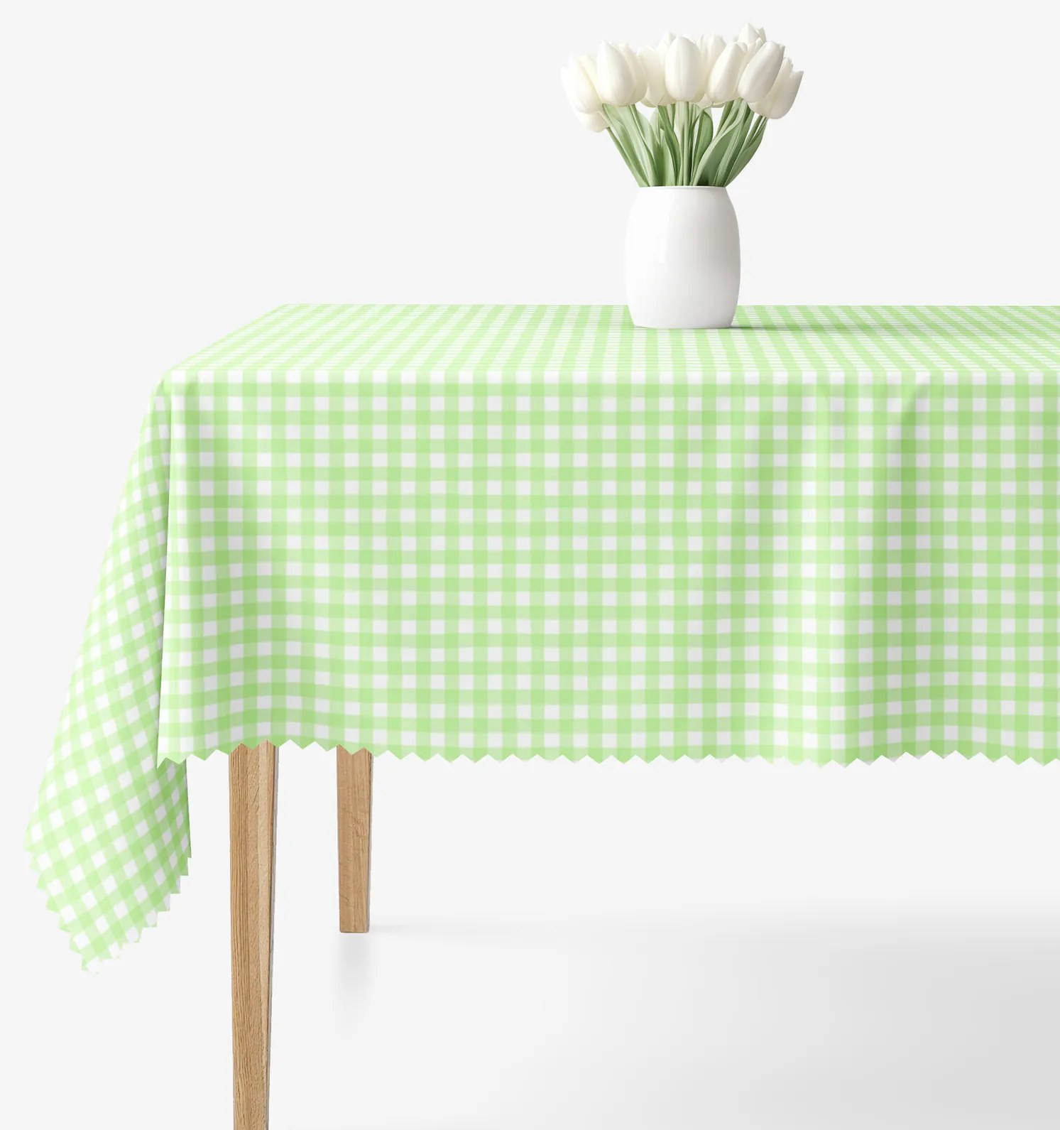 Goldea hranatý teflónový obrus - zelené kocky 120 x 180 cm