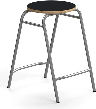 Stolička ALTUS, výška 590 mm, strieborná/antracit