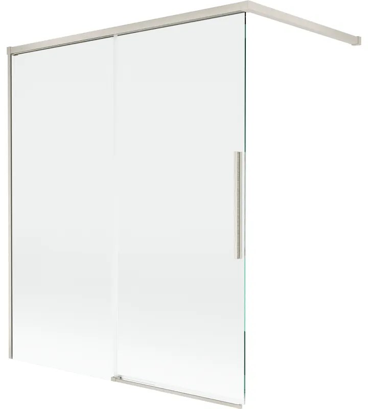 Mexen Rox, 2-krídlová posuvná vaňová zástena 140 x 150 cm, 8mm číre sklo, oceľový profil, 8C9-140-003-97-00