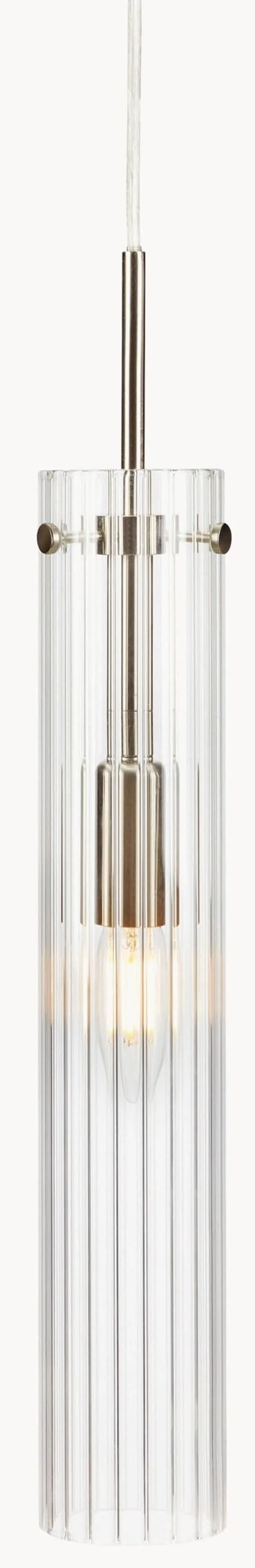 Malé sklenené závesné svietidlo Tubo