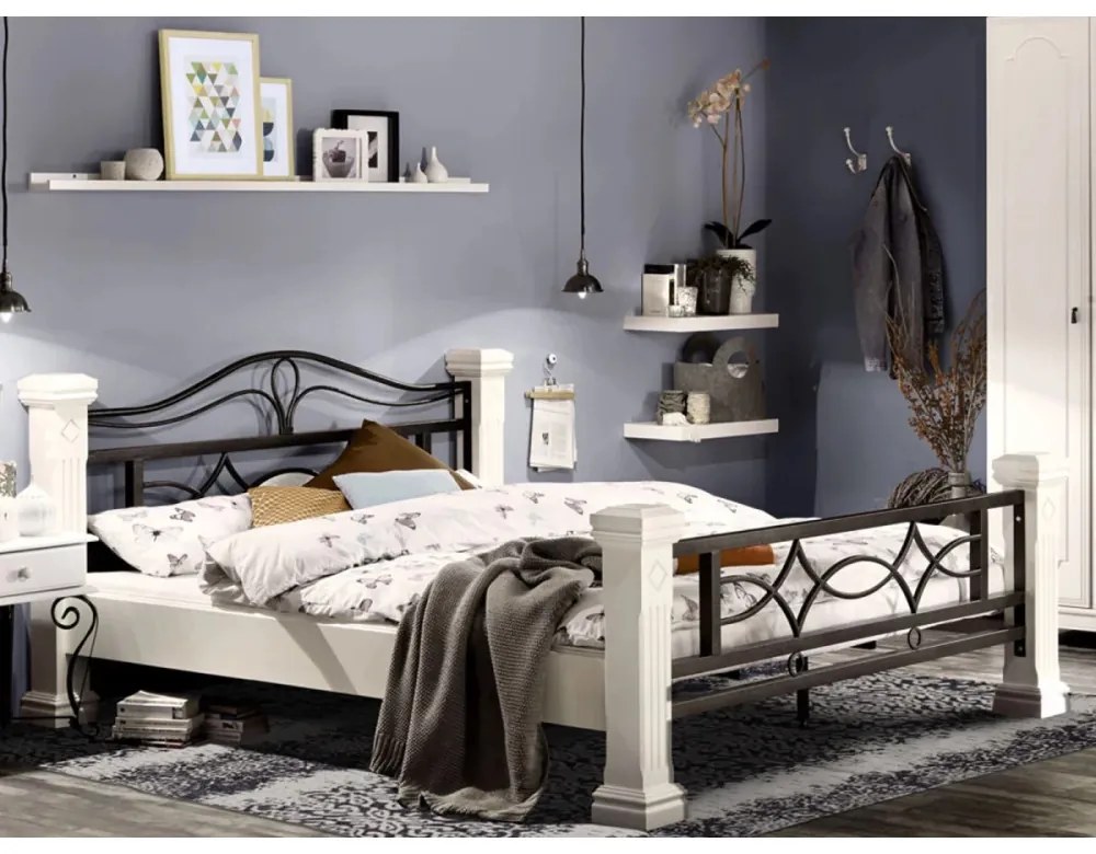 furniture-nabytek.cz - Postel Byzanz 180x200 bílá