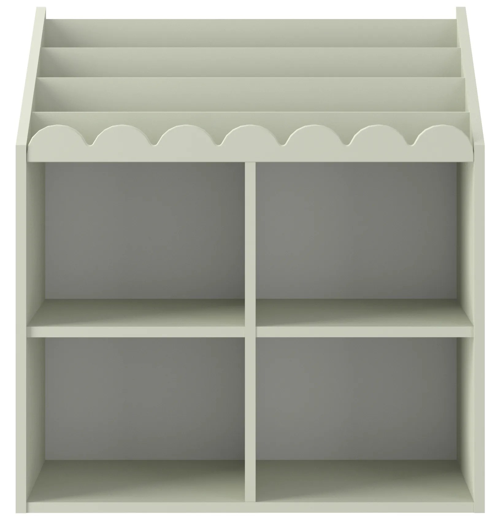 Bellamy Detská knižnica BOOK NOOK SAGE 71x76 cm, svetlozelená