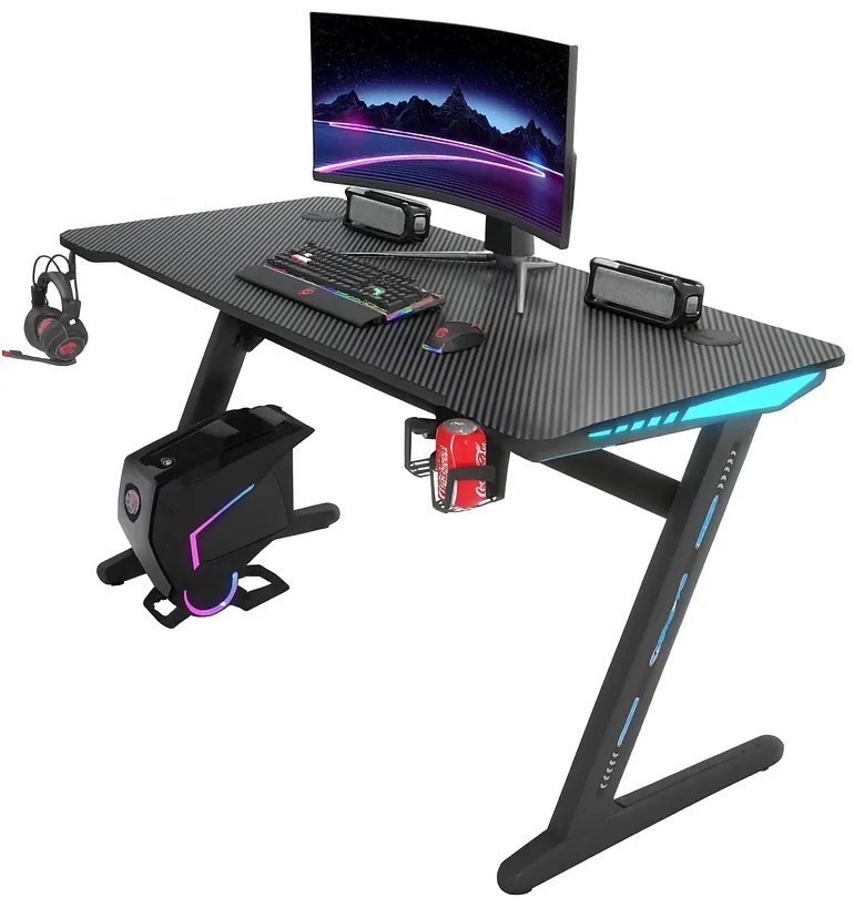 Herný stôl BG04 čierny 140 cm