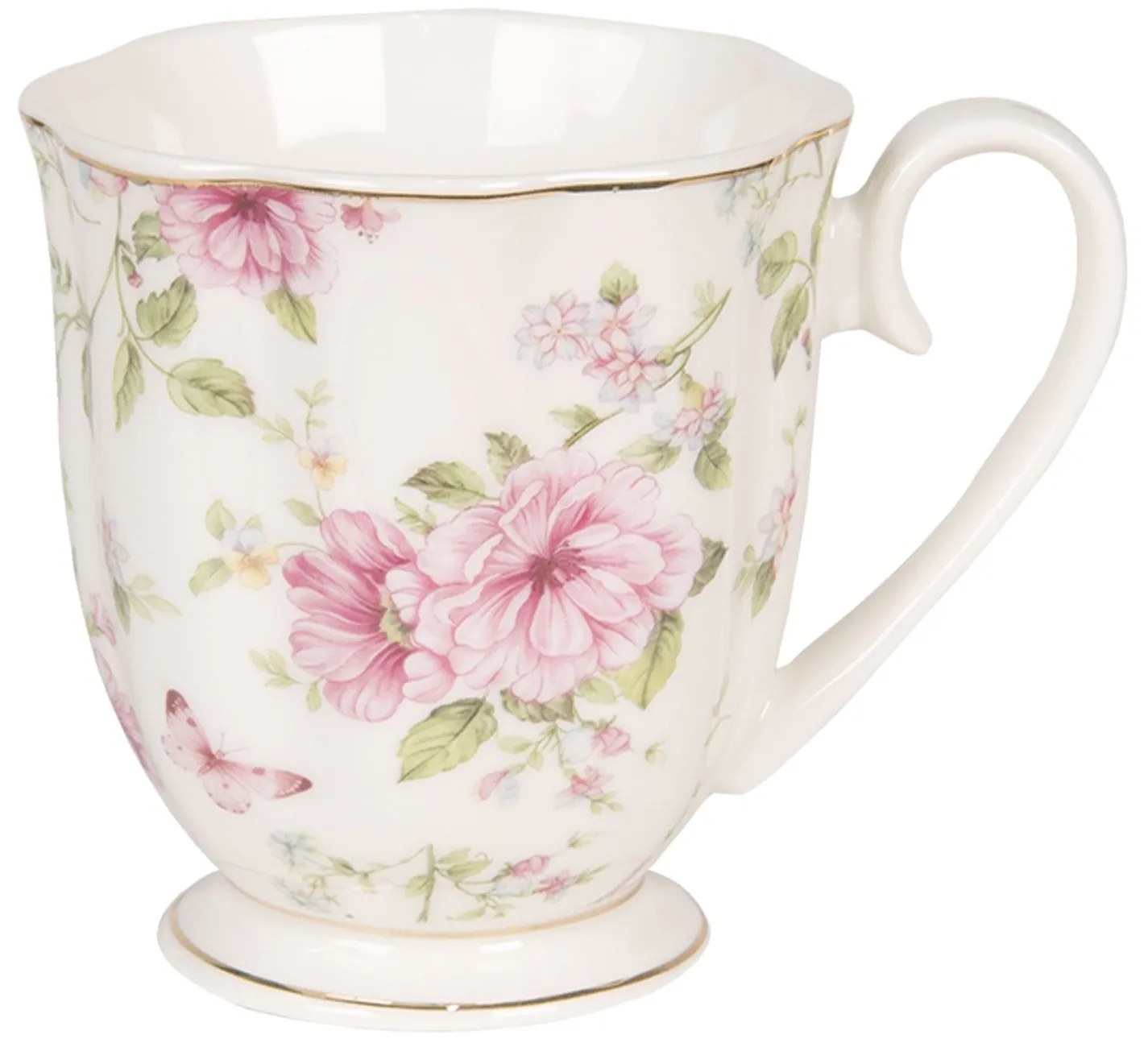 Kvetovaný hrnček Garden - 11*8*9 cm / 0,29L