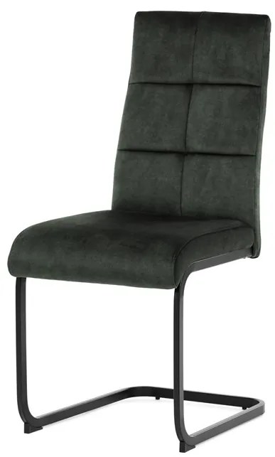 Autronic BONTEC Jedálenská stolička, šedá, zamat vintage, DCL-D1275 GREY4 Farba: Zelená