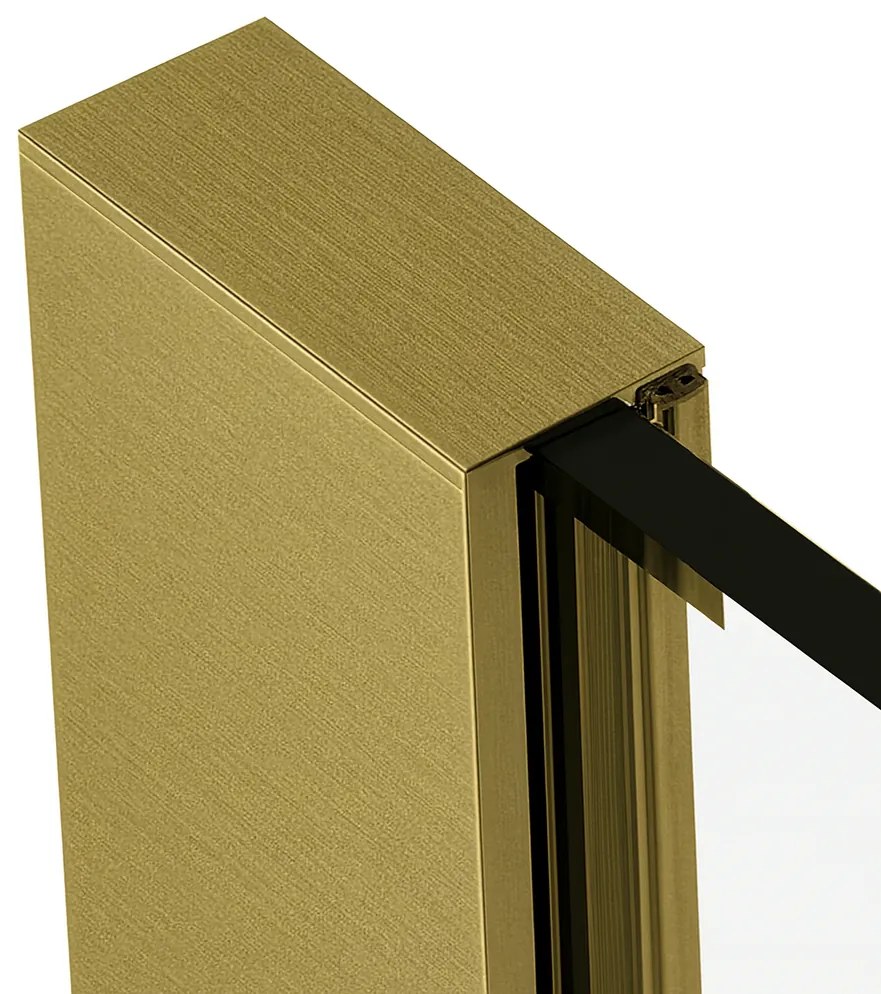 Erga Paris, U-profilová lišta pre sprchové zásteny s hrúbkou skla 8mm, dĺžka 200cm, zlatá matná, ERG-V02-PARIS-PROFILE-GB