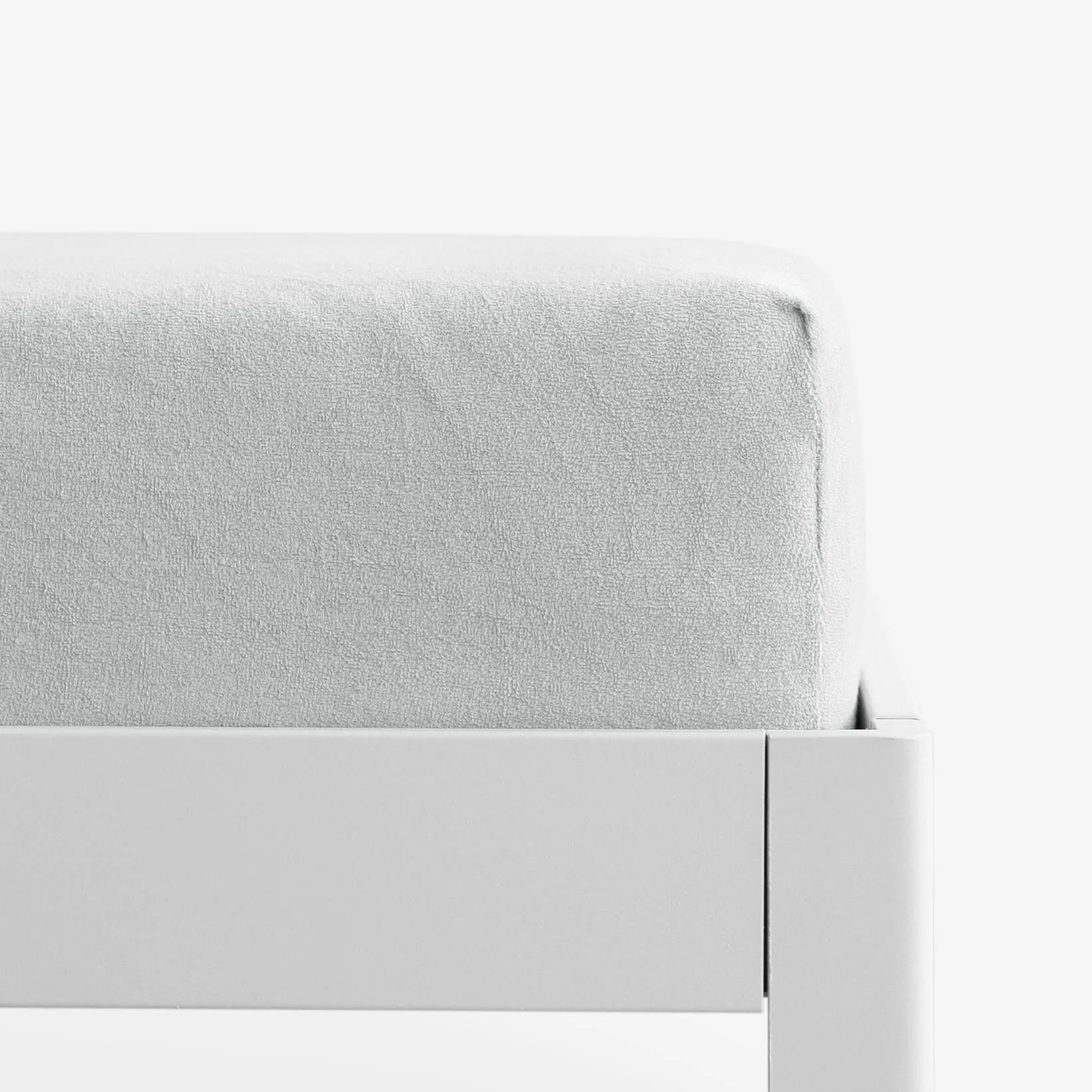 Goldea froté plachta s napínacou gumou - svetlo sivá 90 x 200 cm