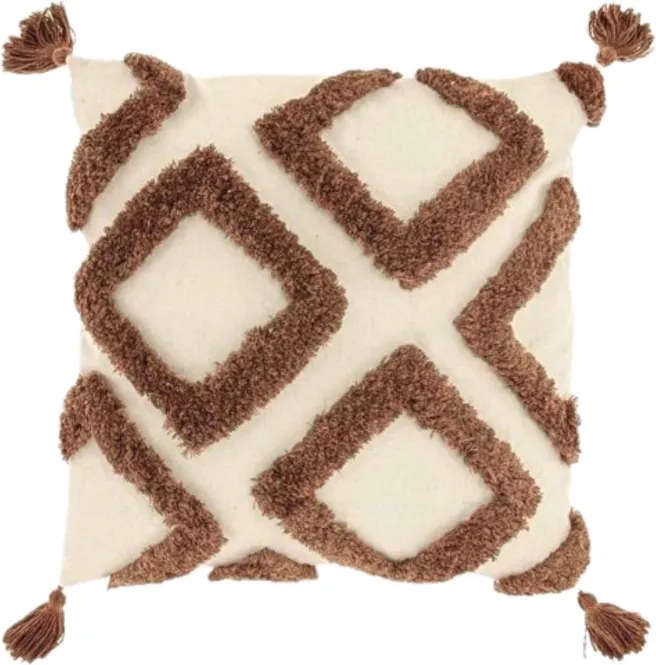 Dekoratívny vankúšik CRUZ 45x45 cm, hnedý