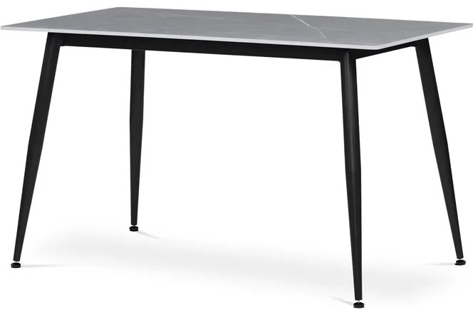 Autronic BONTEC Jedálenský stôl 130x70cm, keramika, mramor, HT-403M GREY Farba: Šedá