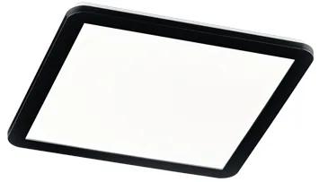 Štvorcové stropné svietidlo čierne 40 cm vrátane LED 3-stupňovo stmievateľné IP44 - Lope