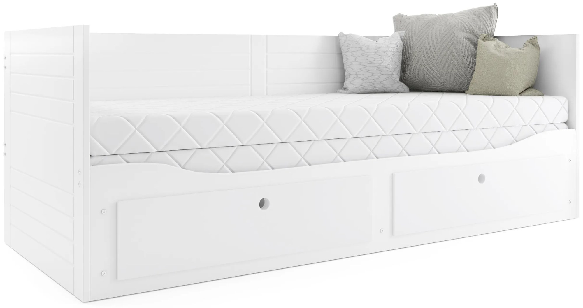 Interbeds Hermes Skladacia detská posteľ 80x200 biela (po rozložení 160x200cm)