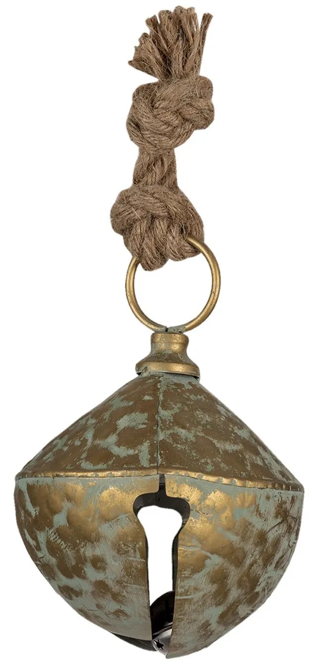 Zlatá závesná dekoratívne rolnička - Ø 18 * 24 cm