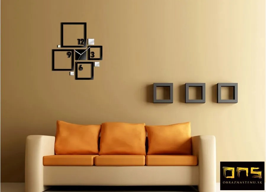 Moderné nástenné hodiny QUADRAT